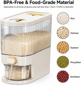 New 11.5kg Capacity PP Material Eco-Friendly Moisture-Proof Dustproof Rice Dispenser <b>Kitchen</b> Insect-proof Rice <b>Storage</b> Container - Product Image 1