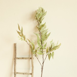 Branche de feuille de bambou artificielle CallaFloral, jaune-vert, tige unique, pour décoration de mariage et de maison - Product Image 2