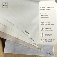 Rouleau de tissu pour rideaux au mètre 6004, 200 GSM, multicolore, 340 cm, en stock et MOQ 1M