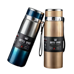 Gourde isotherme sport en acier inoxydable grande capacité pour le voyage et le camping - Product Image 1