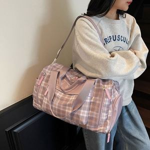 Classic Plaid Pattern Travel Bags Multi Functional Shoulder Sling Luggage Bag Unisex Outdoor Travel Fitness <b>Storage</b> Bag - Product Image 6