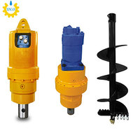 Taladro de tierra hidráulico Tornillo Pile Driver MachineEarth Auger Drive ADH4500W Earth Digger Drill Bits para perforación de agujeros High Hydrau