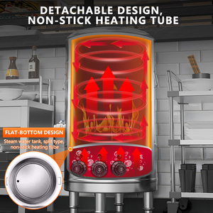Casserole électrique Ruihong de qualité supérieure, 220V, 9KW, grande capacité de <span class=keywords><strong>150L</strong></span>, pour cuisine professionnelle, soupe, lait, restaurant, Chine - Product Image 6