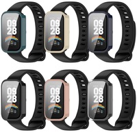 Nouveau boîtier de montre intégré antichoc intelligent pour Mi Smart Band9 boîtier Smartwatch PC actif pour Mi band 3 PC + couvercle en verre trempé