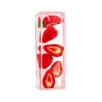 Jouet Squishy en Forme de Fruit Rempli de Vaseline, Série Fruits, Jouet Anti-Stress et Anxiété à Presser, Non Rebondissant, Simulation de Fruit