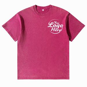 MoQ 50 Pcs Custom Logo Camiseta de hombre 230gsm Vintage Washed Cotton Drop Shoulder Fit - Product Image 3