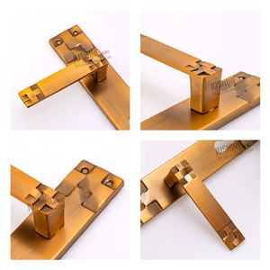 होटल घर डबल दरवाजा ताला खरीदने व्यापार भीतरी लकड़ी ironmongery दरवाज़े के हैंडल - Product Image 3