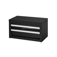 Coffre à outils portable à 2 tiroirs en acier, rangement de bureau avec couvercle rabattable, personnalisable OEM/ODM/OBM, revêtement poudré