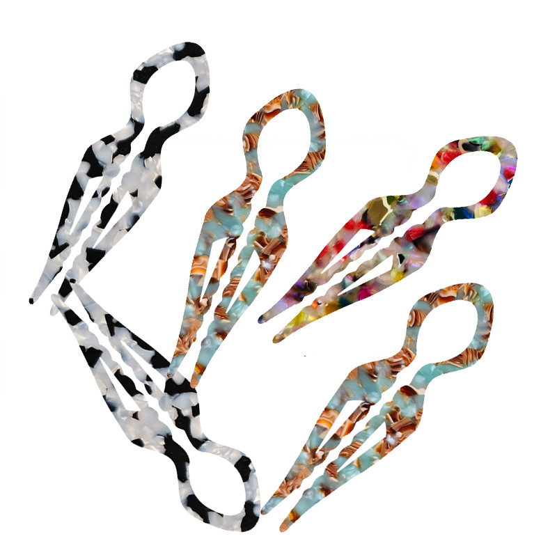 acetat french bun hairpin