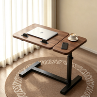 Table de chevet réglable en hauteur Tenghang avec rotation à 360° °   Bureau d'ordinateur portable rotatif et mobile pour la maison, pliable pour l'étude et l'écriture à domicile ou au bureau
