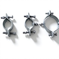 Pince de fixation en aluminium pour poteau d'éclairage public, support de montage sur mesure avec boulons et écrous hexagonaux, commande en gros