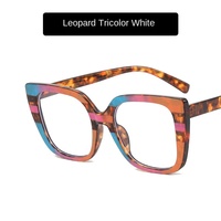 Mode européenne Nouveau Anti-Lumière Bleue Arc-en-ciel Carré Plat Miroir Grand Cadre INS Paquet Lunettes PC Matériel Optique Lunettes
