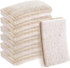 Esponjas de Cocina Biodegradables a Base de Plantas, Esponja para Platos Natural, No Abrasiva, Súper Absorbente, Forma Rectangular, Alta Absorción de Agua - Product Image 1
