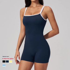 Nuovo Completo Yoga Intero da Donna, Aderente, Traspirante e Leggero, con Scollo Quadrato e Schiena Scoperta, Pantaloncini Inclusi - Product Image 6