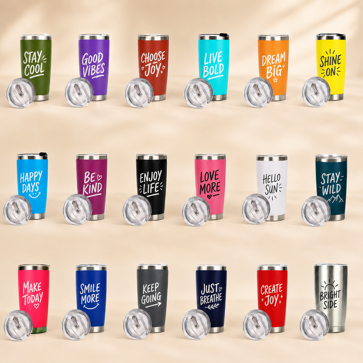 18 colores con tapa abatible