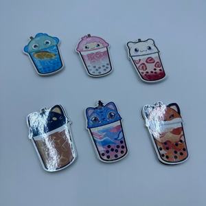 สติกเกอร์ไวนิลใส พิมพ์ลายตลก ขนาด 65x60 มม. สำหรับกล่องยา กล่องแซนวิช กล่องไส้กรอก กล่องขนมปัง กล่องหนังสือ กล่องแพนเค้ก  รับทำโลโก้ตามสั่ง - Product Image 5