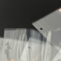 Carpeta de Archivo Transparente de Cuero, Tres Capas, 3 Orificios, Diseño de Cuatro Rejillas, Tamaño A5, Páginas Interiores de Doble Cara