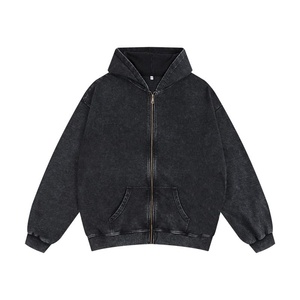 Sweat-shirt à capuche zippé pour homme, broderie appliquée, style streetwear décontracté, printemps/automne, tailles US/EU, survêtement - Product Image 5