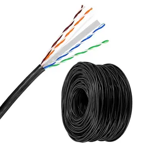 كابل إيثرنت خارجي CAT6, كابل إيثرنت خارجي CAT6 300MT شبكة UTP/PE مضاد للماء بالأشعة فوق البنفسجية/الدفن أسود