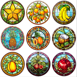 Atrapasueños personalizado caliente pintura a mano vidrieras atrapasoles obra de arte - Product Image 4