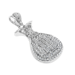 สร้อยคอฮิปฮอปโบราณ จี้รูปถุงเงินดอลลาร์สำหรับผู้ชาย - Product Image 3