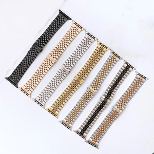 Banda de acero inoxidable 42mm 44mm 38mm 40mm <span class=keywords><strong>Correa</strong></span> de pulsera de metal <span class=keywords><strong>para</strong></span> <span class=keywords><strong>IWatch</strong></span> 5/4/3/2/1/ Three Link Band - Product Image 3