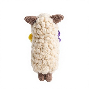 Handmade White Certified Wool <b>Felt</b> Sheep Flower Bouquet Wall Hanging Decor Cartoon <b>Animal</b> Ornament Eco-Friendly Christmas Small - Product Image 4