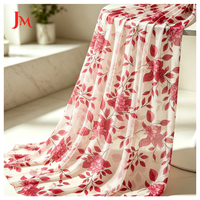 Tissu en polyester imprimé sur mesure, tissu en chiffon 100% polyester, motif floral pour robe femme