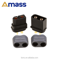 Conector XT60H-M Macho y XT60H-F Hembra, Adaptador de 2 Pines Chapado en Oro, Conector de Motor XT60H Negro para Vehículos Eléctricos y Scooters Eléctricos