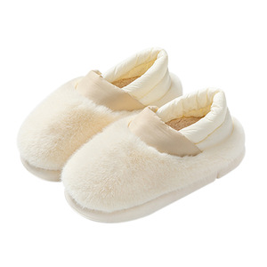Chaussons d'intérieur pour femmes, mode hiver 2024, design mignon en peluche avec coussin d'air et plateforme, doux, légers, antidérapants - Product Image 4