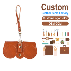 Estuche para Gafas de Sol de Cuero PU, Bolsa de Almacenamiento Portátil para Gafas con Correa para la Muñeca, Suministro de Fábrica - Product Image 2