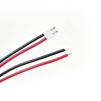 Conector VH3.96 de 2 Pines a Cable de Alambre Rojo y Negro UL1015 de 20 AWG, Estañado, de 3 mm, con Extremo Abierto, 500 mm