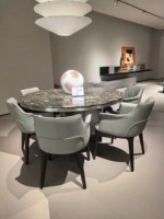 Ensemble de table à manger avec 6 chaises, chaises de salle à manger luxueuses et modernes