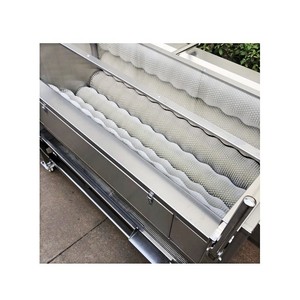 Automatic <b>Brush</b> Washing Machine Lotus Root/carrot/potato/onion Peeling Machine Fruit Washer <b>Vegetable</b> Cleaner - Product Image 1