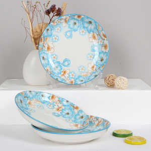 Assiettes Plates en céramique, vert, bleu, <span class=keywords><strong>rouge</strong></span>, bon marché, en porcelaine, ensembles d'assiettes à dîner en céramique, Offre Spéciale - Product Image 5