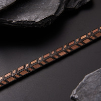 Bracelet en bois massif de style technique pour homme