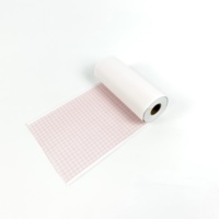 Rouleaux de papier thermique ECG à grille rouge 100 % pâte de bois de haute qualité 110 mm, papier de caisse médical 12 canaux pour papier certifié
