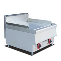 Plaque de cuisson électrique professionnelle en acier inoxydable à double commande pour restaurant, équipement Teppanyaki 5,6 kW 51 kg