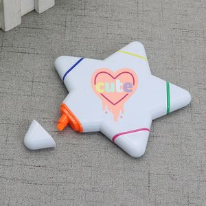 Marcadores Personalizados con Logotipo, Marcadores Escolares Pequeños de Plástico con Forma de Estrella, 5 Colores - Product Image 3