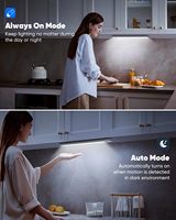 Lumière LED moderne à piles avec détecteur de mouvement pour placard, éclairage de meuble de cuisine, bande LED 5V en profilé aluminium pour armoire