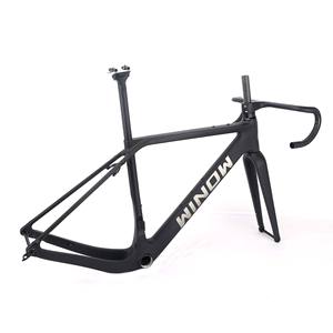 Fabrik preis XS/S/<span class=keywords><strong>M</strong></span>/L/XL Gabel versatz 50mm Sattelstütze 27,2mm Carbon Kies Scheiben brems rahmenset Zum Fahren - Product Image 2