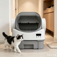 Automatische Smarte Katzentoilette Vollständig Geschlossenes Halboffenes Design Große Kapazität Geruchskontrolle Selbstreinigende Toilette 025SE CN
