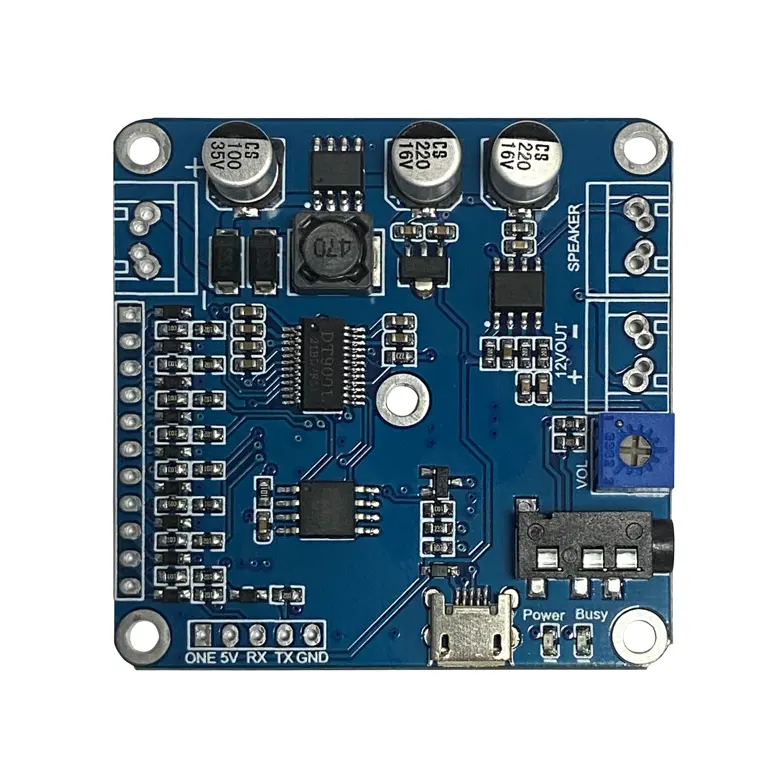 DTM3201 10W โมดูลการเล่นเสียง MP3 โมดูล UART I/O ทริกเกอร์เครื่องขยายเสียง 8M การจัดเก็บเสียงโมดูลการเล่นเสียง