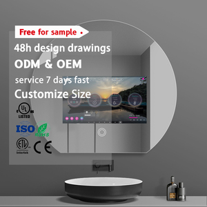 <span class=keywords><strong>Miroir</strong></span> de salle de bain intelligent avec connexion WIFI étanche, éclairage <span class=keywords><strong>LED</strong></span> rond, <span class=keywords><strong>miroir</strong></span> intelligent Android avec TV, <span class=keywords><strong>miroir</strong></span> de vanité intelligent avec <span class=keywords><strong>LED</strong></span> - Product Image 1