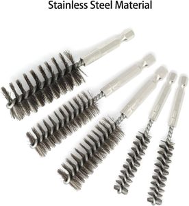 Spazzola per trapano a 1/4 "stinco esagonale in acciaio inox a filo intrecciato spazzola per trapano, spazzola metallica rotonda con setole <span class=keywords><strong>di</strong></span> diverse dimensioni - Product Image 2