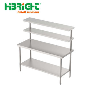 HIGHBRIGHT Table de travail de cuisine commerciale en acier inoxydable antirouille résistant aux hautes températures établi de restaurant support de casserole pour aliments - Product Image 3