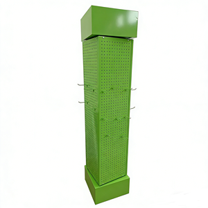 Espositore Girevole in Metallo a 4 Lati con Pannello Forato in Acciaio Q235, Prezzo di Fabbrica, per Negozi, Supermercati, Fiere, Espositori per Scarpe - Product Image 1