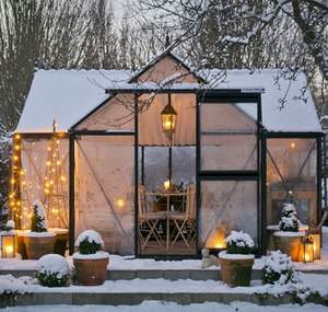 Tablero de Sol de PC de tamaño pequeño, casa de Sol de aluminio, casa de jardín de vidrio ecológica, 250cm * 200cm * 100cm, invernaderos - Product Image 5