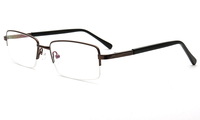K736 Montura de Gafas Metálicas Rectangulares Modernas para Hombre, Lentes Graduadas de Medio Aro, Nuevas Gafas Ópticas Semimontura, Gafas de Negocios
