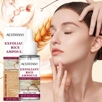AESTHTANY Essence exfoliante au riz 30ml Extrait de riz naturel Nettoyage en profondeur Exfoliation Éclaircissement Hydratation Sérum facial